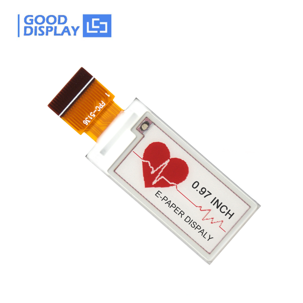 [EOL]0.97 Inch Mini E-Paper Display Red E-Ink Screen with 18-Pin Connector Partial Update Capable