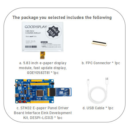 5.83 inch high resolution 1.5s for fast update 648x480, e-paper display, black and white,0.3s for partial update