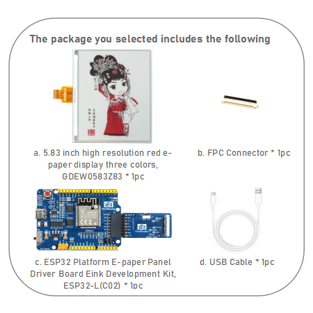 5.83 inch high resolution color red e-paper display Tri-color e-ink screen module buy