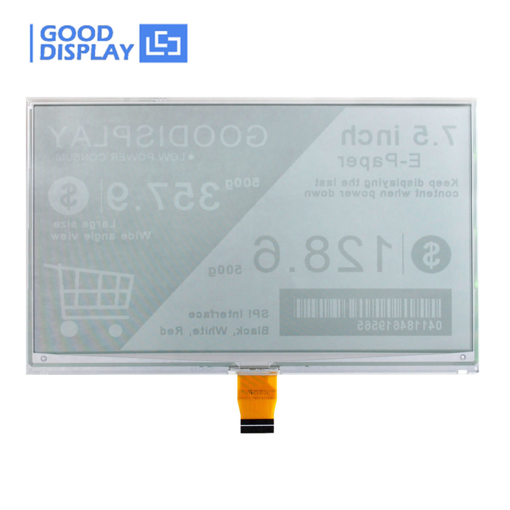7.5inch E-Ink Screen Module 4-Grayscale 800x480 E Paper Display HAT Fast Refresh 1.5s SPI Interface