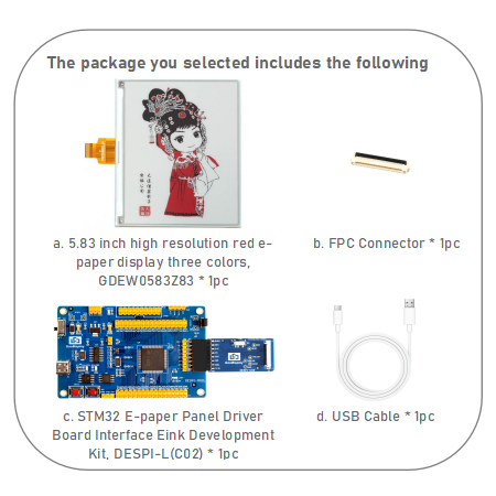 5.83 inch high resolution color red e-paper display Tri-color e-ink screen module buy