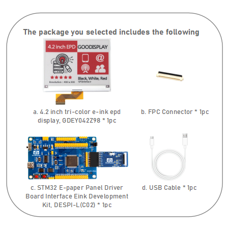 4.2-Inch Tri-Color E-Paper Display 1.3s Partial Refresh 400x300 Resolution