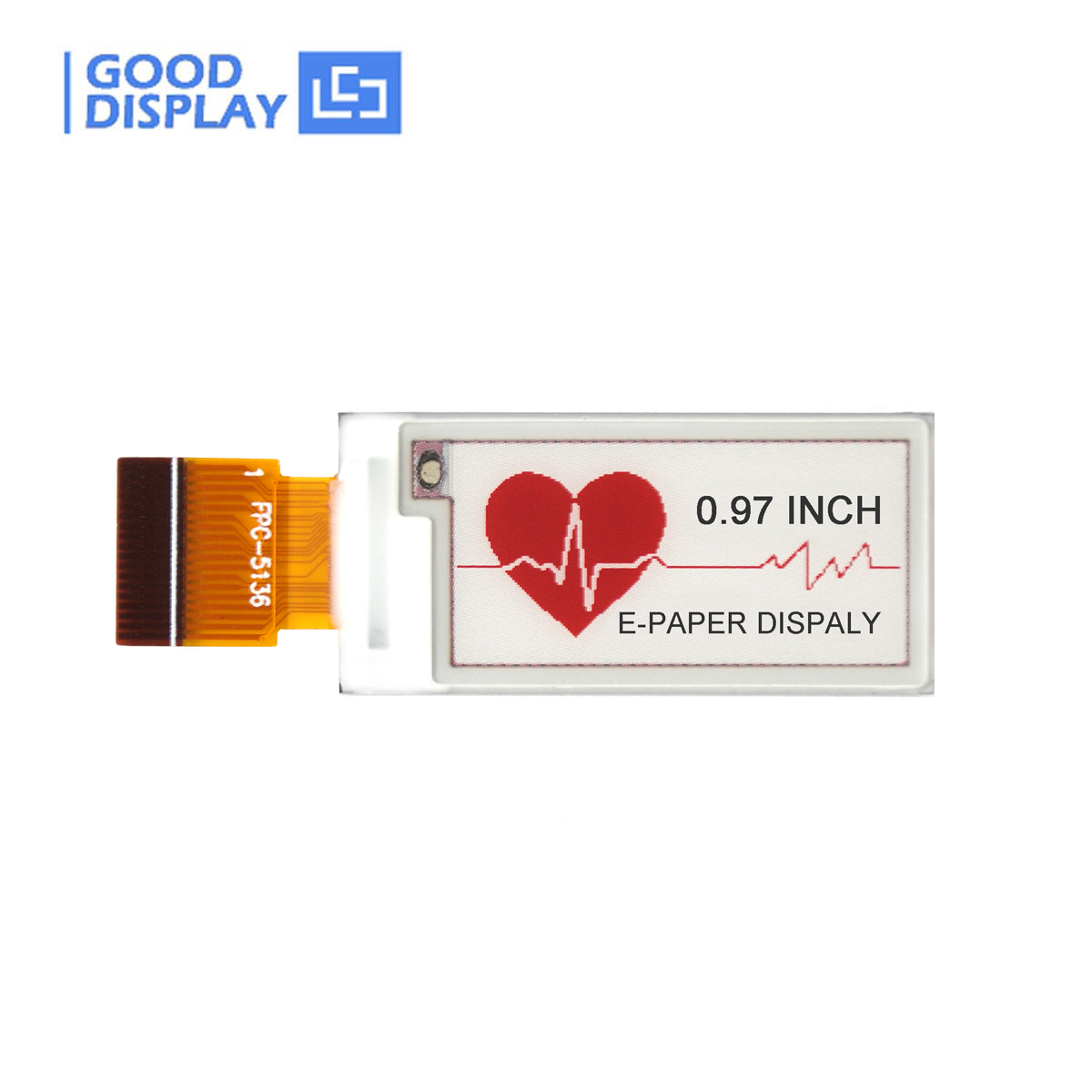 0.97 Inch Mini E-Paper Display Red E-Ink Screen with 18-Pin Connector ...