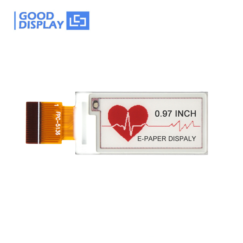 [EOL]0.97 Inch Mini E-Paper Display Red E-Ink Screen with 18-Pin Connector Partial Update Capable