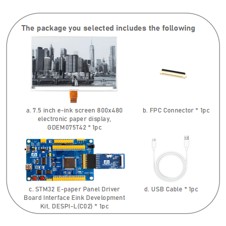 7.5-Inch ePaper Screen 800x480 Resolution Lightning-fast 0.3s E-ink Display