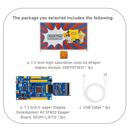 7.3-Inch E6 High-Saturation Color ePaper Display E Ink Spectra 6