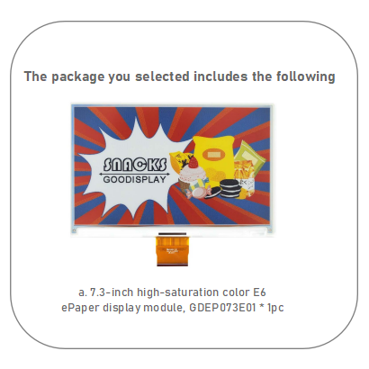 7.3-Inch  Full Color E Ink Spectra 6 Display High-saturation 800x480