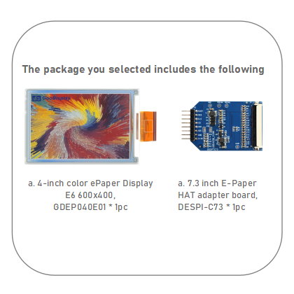 4-Inch Full-Color ePaper Display E Ink Spectra™ 6 (E6) 600x400 High-Resolution