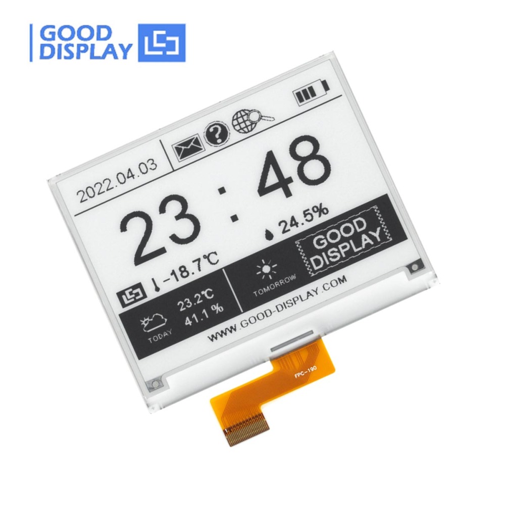 4.2" Wide Temperature E-ink displays -25℃~50℃ Electronic Paper 400x300 Resolution Intelligent Paper