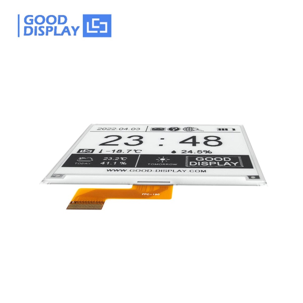 4.2" Wide Temperature E-ink displays -25℃~50℃ Electronic Paper 400x300 Resolution Intelligent Paper