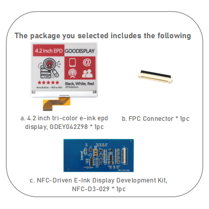 4.2-Inch Tri-Color E-Paper Display 1.3s Partial Refresh 400x300 Resolution GDEY042Z98