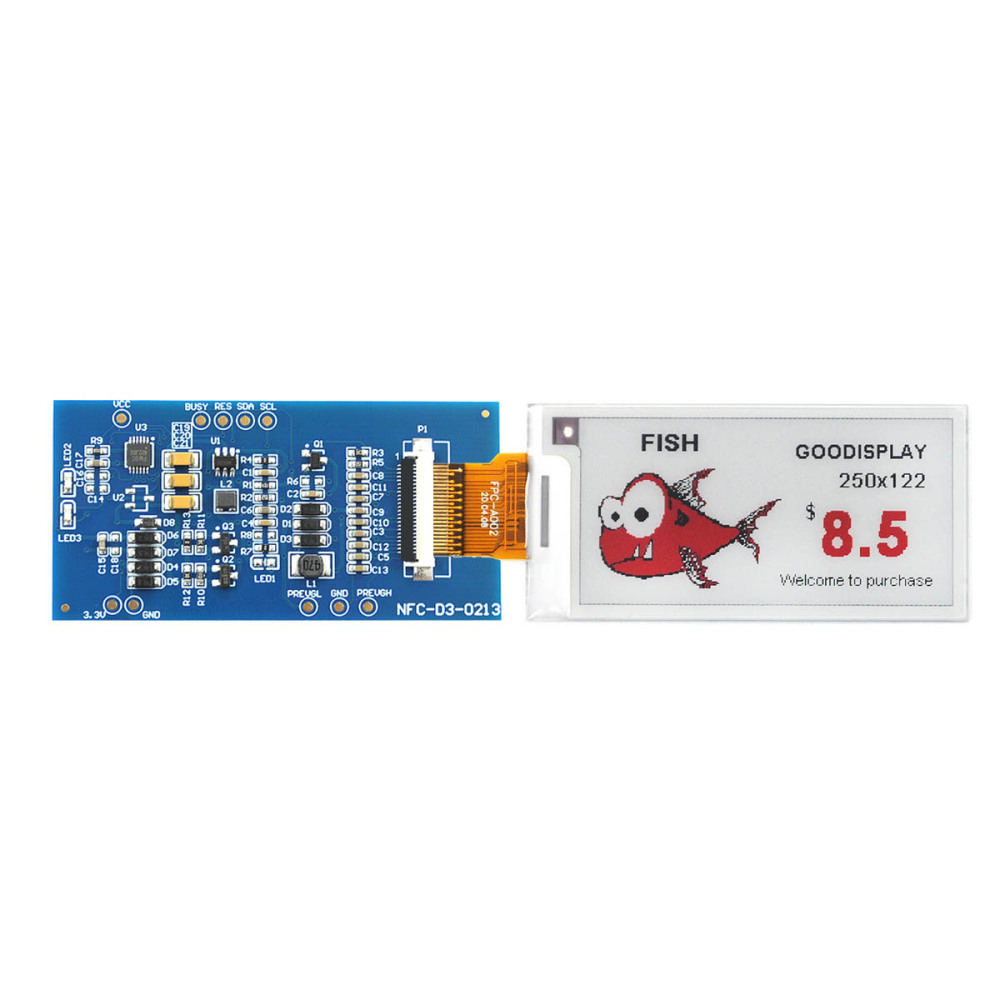 NFC-Driven 1.54" 2.13" 2.66-Inch E-Ink Display Development Kit