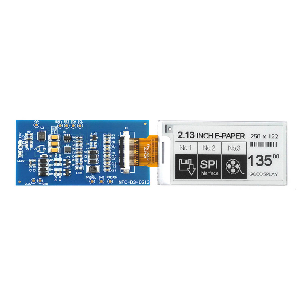 NFC-Driven 1.54" 2.13" 2.66-Inch E-Ink Display Development Kit