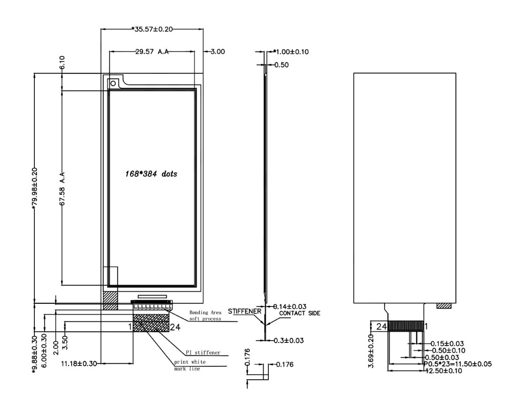 2.9 Inch E-paper Display 384x168 High Resolution 0.3s Partial Refresh E Ink