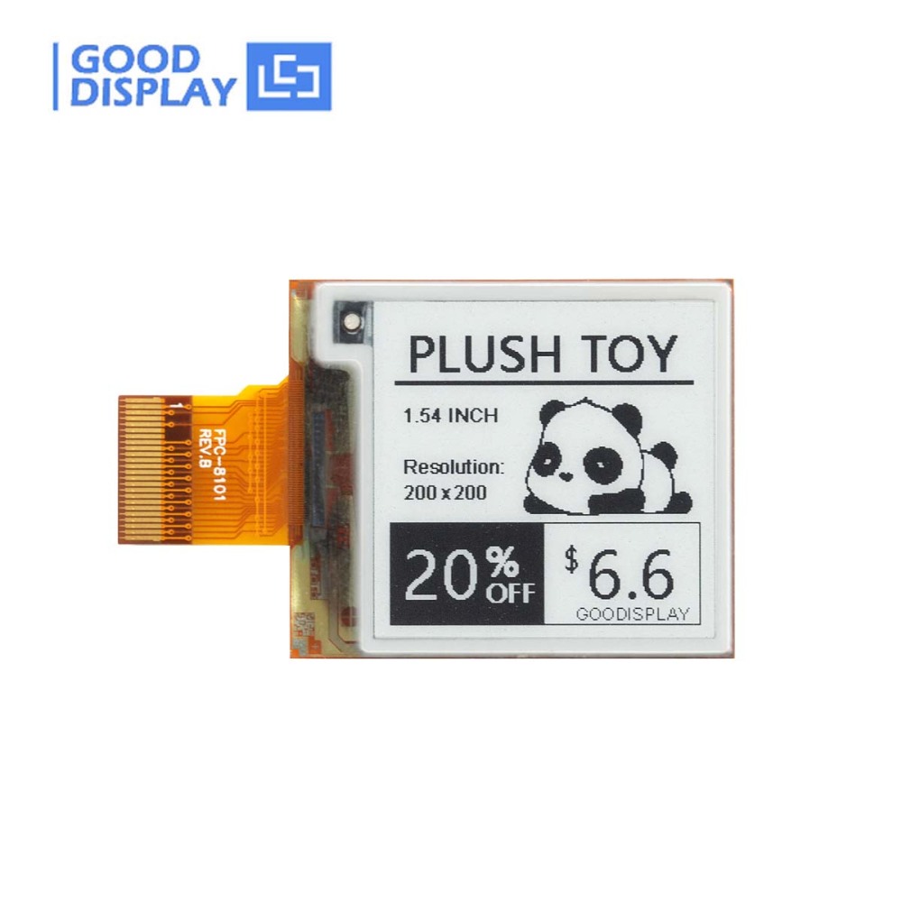 1.54-inch Flexible E Ink Display 0.42s Partial Refresh 200x200 ePaper Displays Module