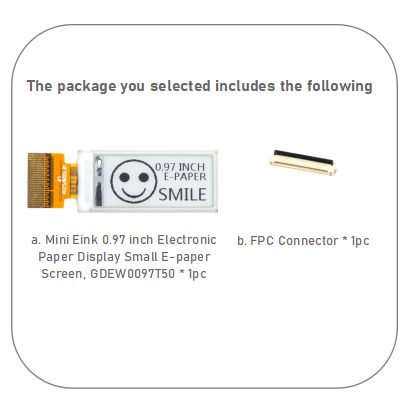 Mini 0.97 E-ink Display 184x88 resolution SPI Small E-paper Screen