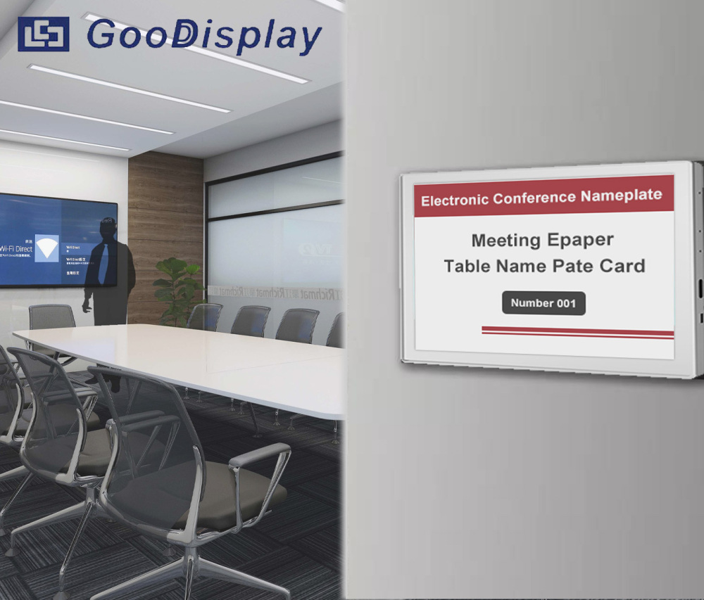 7.5-inch ePaper Conference Table Cards Color E Ink Display Electronic Digital Office Display Signage