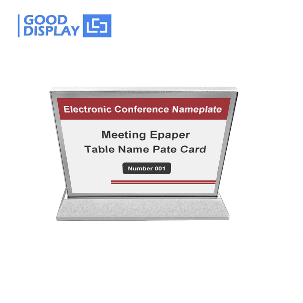 4.2" Electronic Paper Sign with Bluetooth & Metal Base Editable Digital Business Card Name Badges