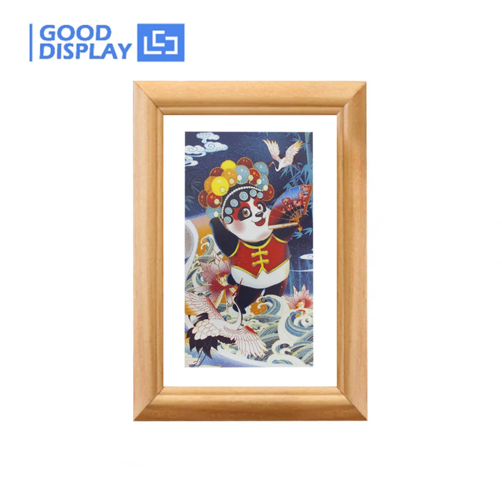 7.3-inch Color E-Paper Frame Solid Wood Design Ultra-Long Standby ...