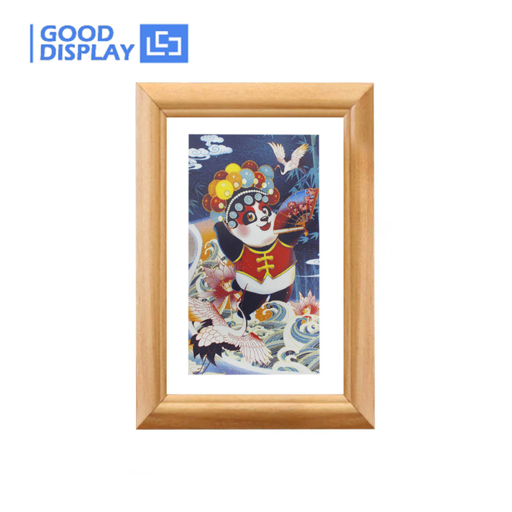 7.3-inch Color E-Paper Frame Solid Wood Design Ultra-Long Standby 800x480 E Ink Spectra™ 6