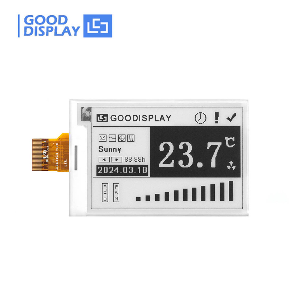 1s Fast Refresh 2.7inch E-Ink Display Panel with SPI Interface Black/White Two Colors