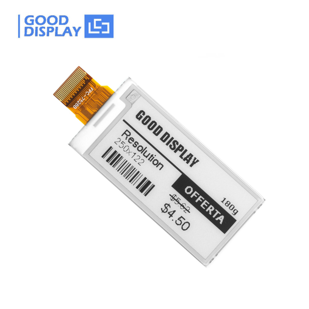 Wide Temperature 2.13-inch E-paper -25℃ to 50℃ E-Ink Display 250x122 Resolution