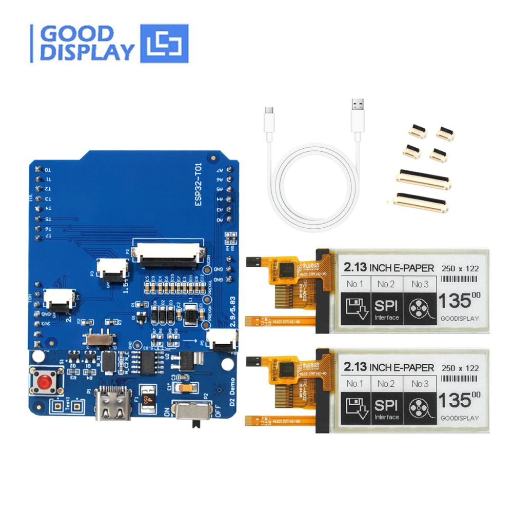 GooDisplay 2.13" Touchscreen and Front-light E-Paper HAT Capacitive Touch E-Ink Module