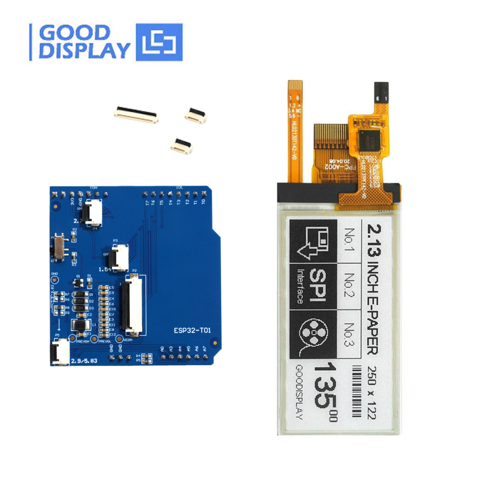 GooDisplay 2.13" Touchscreen and Front-light E-Paper HAT Capacitive Touch E-Ink Module