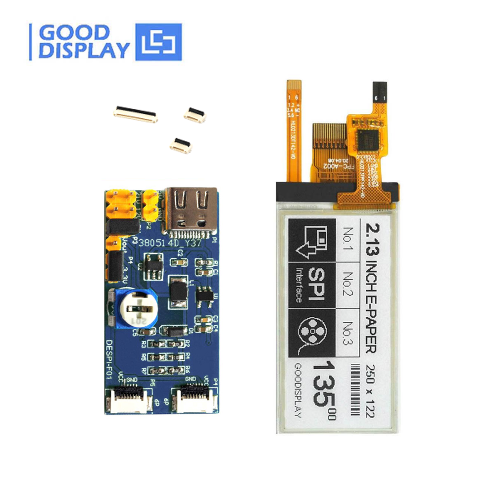 GooDisplay 2.13" Touchscreen and Front-light E-Paper HAT Capacitive Touch E-Ink Module