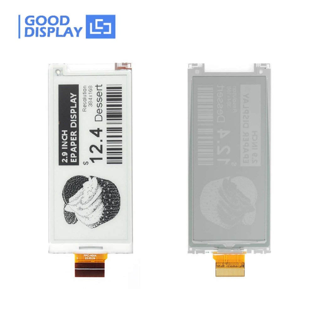2.9 Inch E-paper Display 384x168 High Resolution 0.3s Partial Refresh E Ink