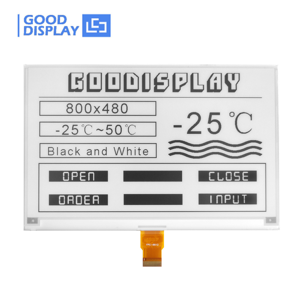 -25°C Cold-Resistant E Ink Display | 7.5-Inch HD 800x480 | Cold Storage Digital Label Screen