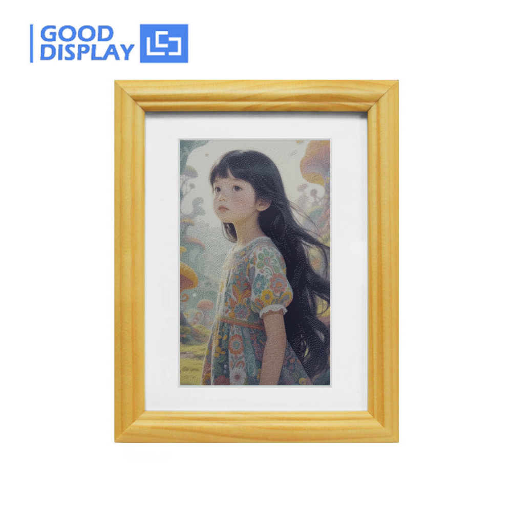 7.3-inch Color E-Paper Frame Solid Wood Design Ultra-Long Standby 800x480 E Ink Spectra™ 6