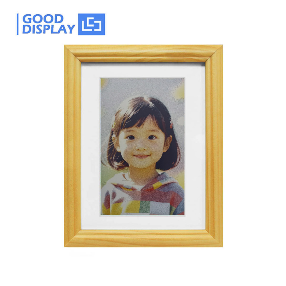 7.3-inch Color E-Paper Frame Solid Wood Design Ultra-Long Standby 800x480 E Ink Spectra™ 6