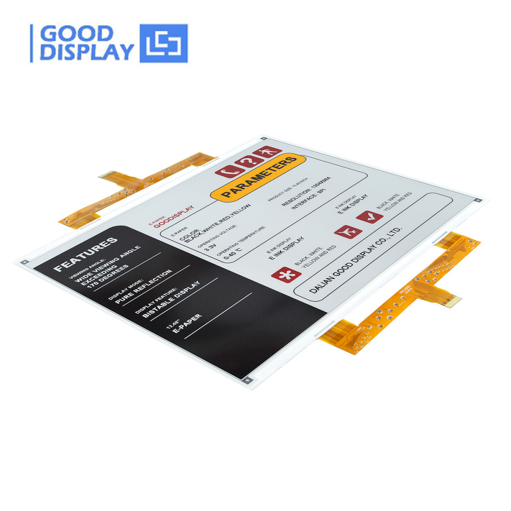 12.48" Ultra-Low Power Quad-Color E-Ink Display 1304×984 HD Eco-Friendly Digital Signage