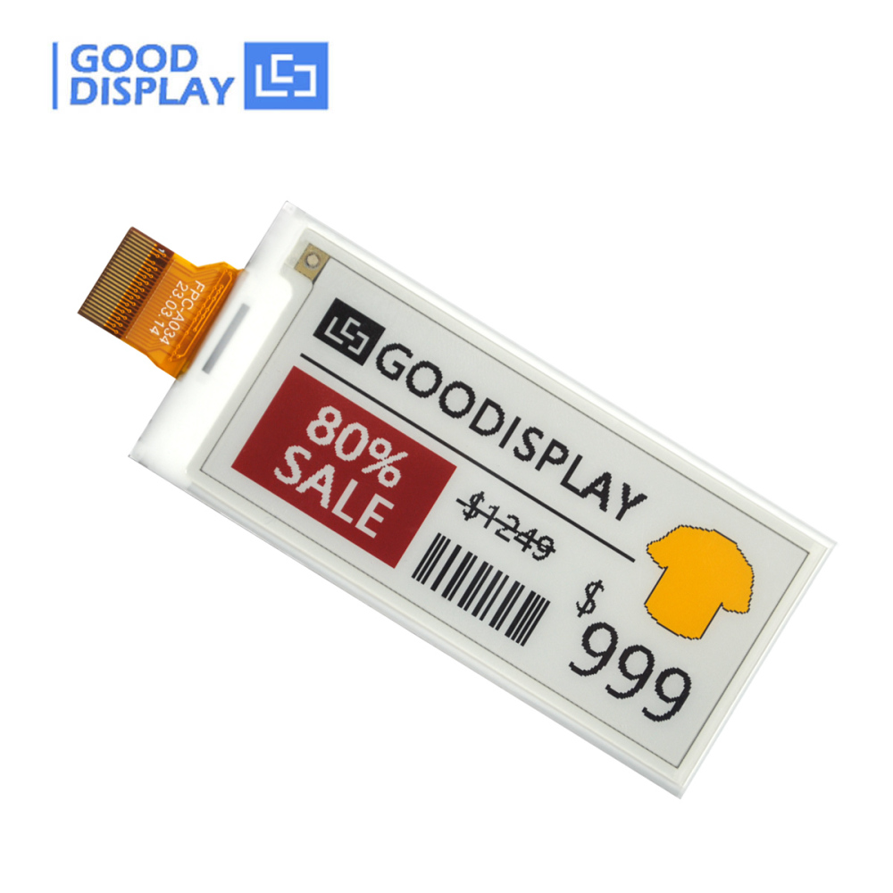 2.9" Four-Color eInk 296x128 Pixels Colour E-Paper Display Module SPI Interface EPD