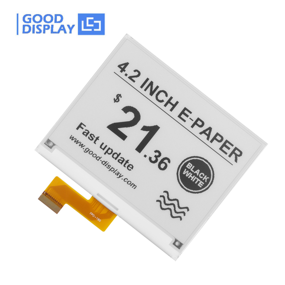 4.2" Ultra-Low Power e-Paper Display Module 400x300 e-Ink Screen 0.3s Fast Partial Refresh