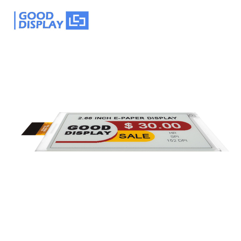 High-Res 2.66" 4-Color E-Ink E-Paper Module 360x184 SPI Ultra-Thin & Low Power