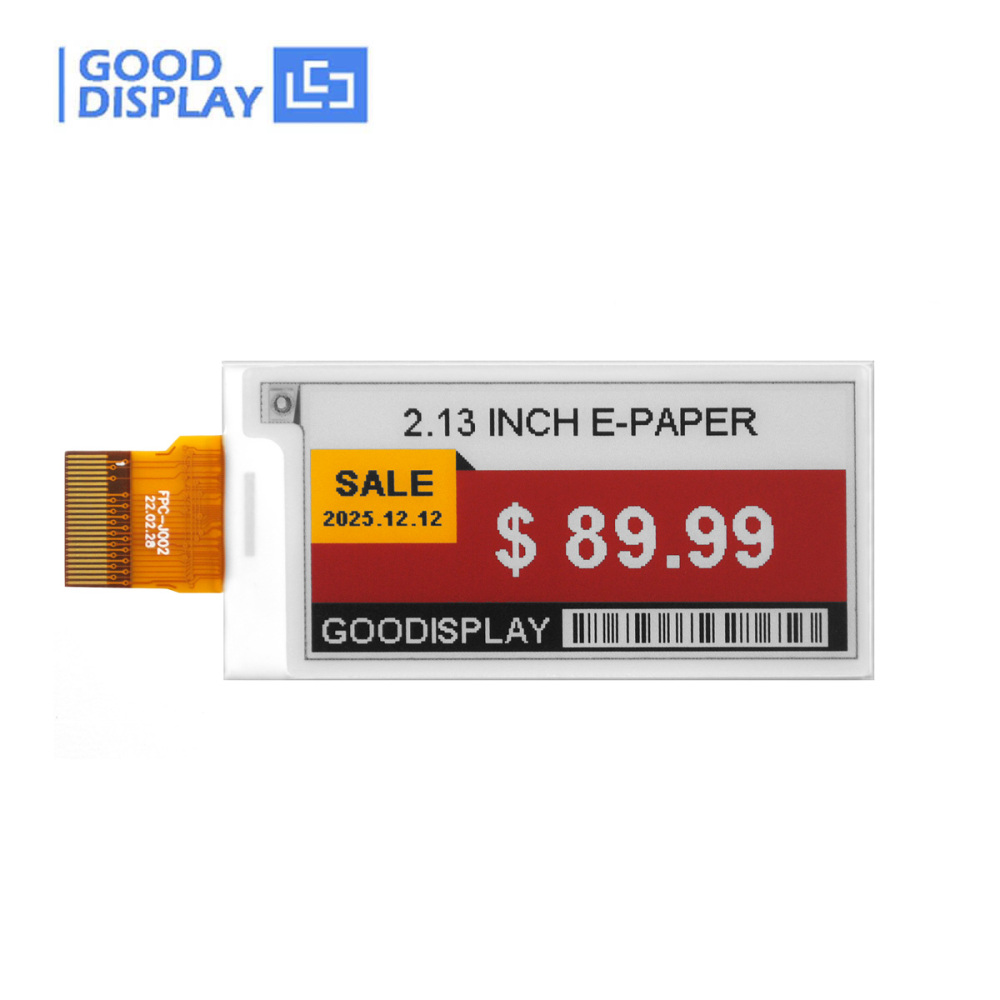 2.13-Inch e-Paper Electronic Ink Screen 250x122 Red, Yellow, Black, White Four Color Screen