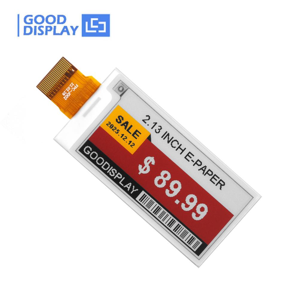2.13-Inch e-Paper Electronic Ink Screen 250x122 Red, Yellow, Black, White Four Color Screen