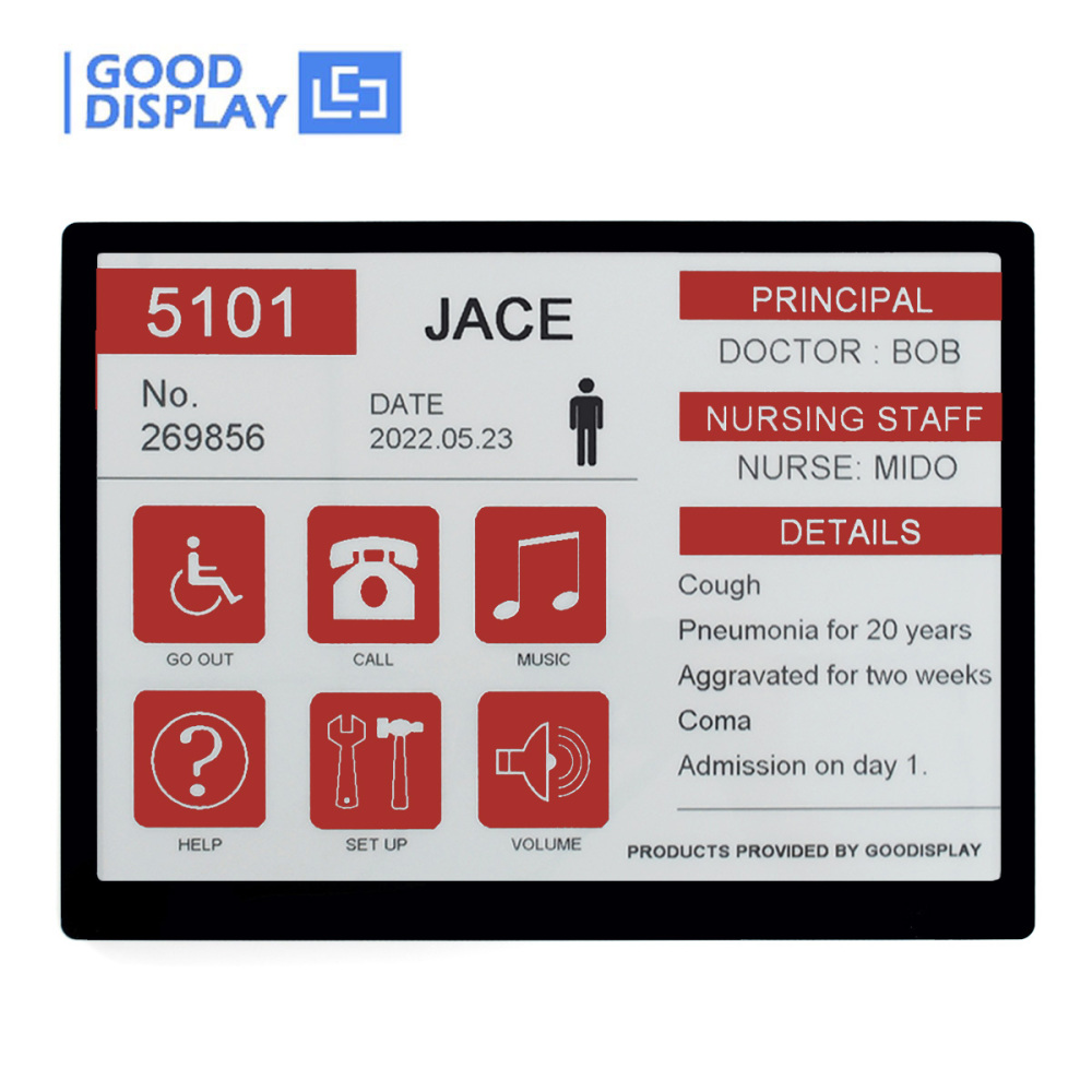 Large 13.3" Tri-Color E-Paper Display - Battery-Free, Eco-Friendly Digital Signage