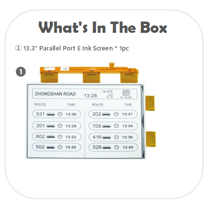 Monochrome 13.3 inch Big E-ink Display HD 1600x1200 Resolution E-paper Screen