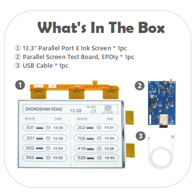 Monochrome 13.3 inch Big E-ink Display HD 1600x1200 Resolution E-paper Screen