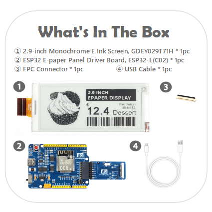 2.9 Inch E-paper Display 384x168 High Resolution 0.3s Partial Refresh E Ink