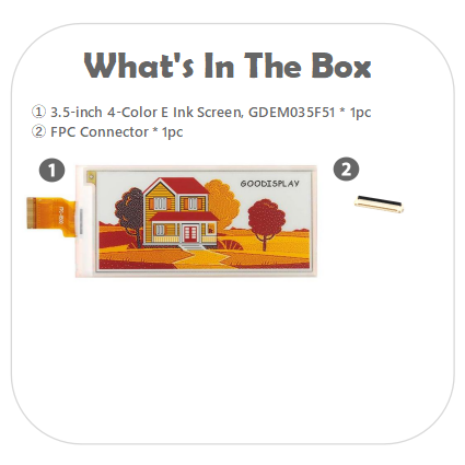 3.5-Inch 4-Color E Ink Display 384x184 Resolution SPI Interface JD79667AA