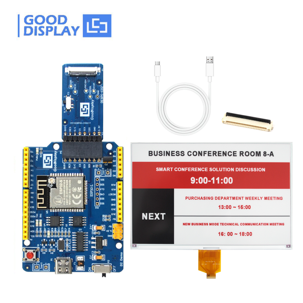 [EOL]10.2-Inch Tri-Color E Ink Display High-Resolution 960x640, Red-Black-White, Embedded Controller