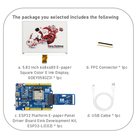 [EOL]5.83 Inch Red Color E-Ink EPD Display Square Display Module with Full Refresh