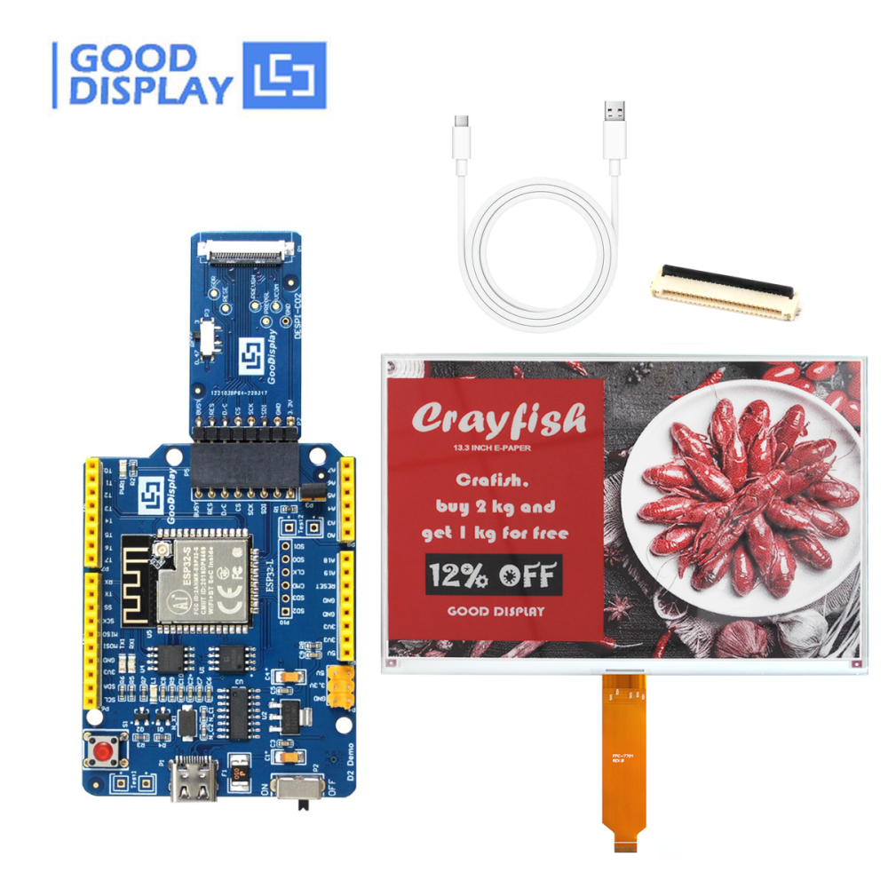 [EOL]13.3" E Ink Display A4 Size Tri-Color (Black/White/Red) 960x680 Resolution