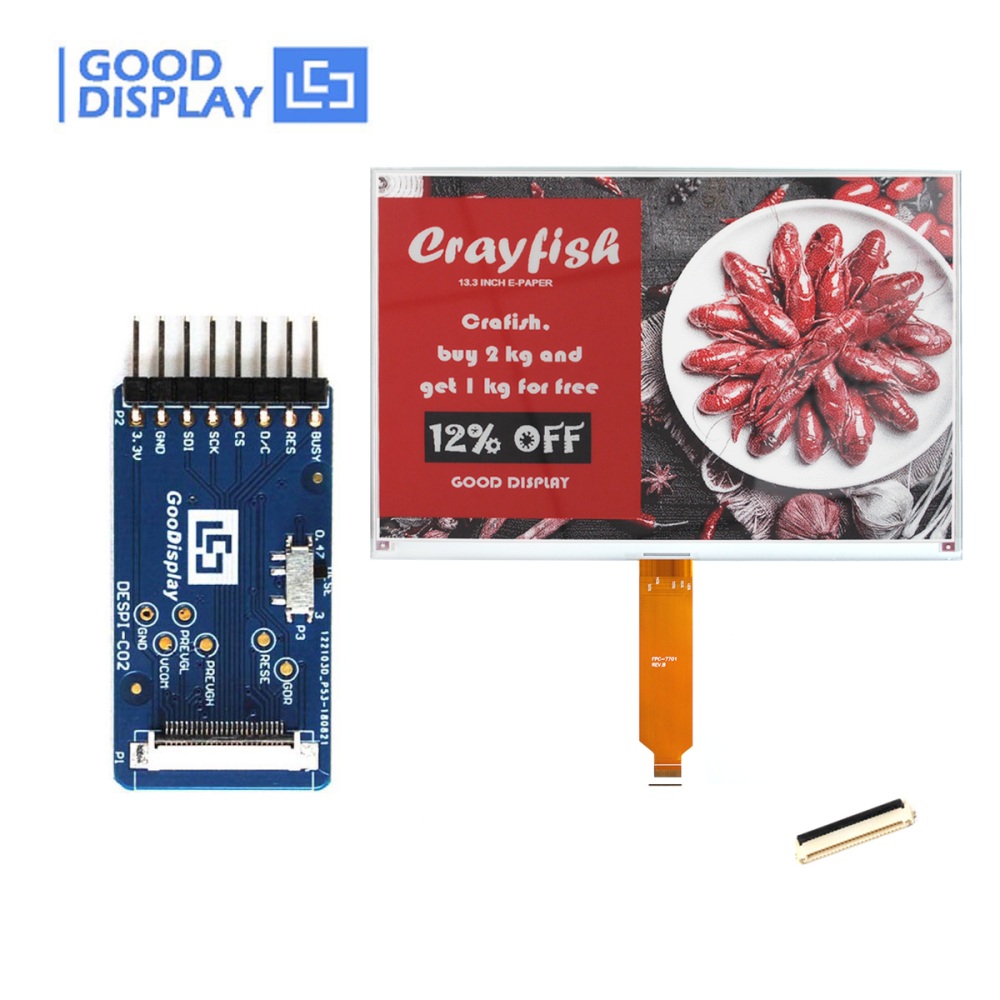 [EOL]13.3" E Ink Display A4 Size Tri-Color (Black/White/Red) 960x680 Resolution