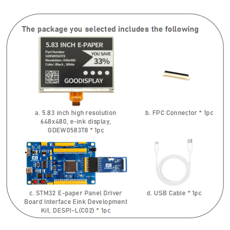[EOL]5.83 inch Large e-paper display High-Resolution 800x480 SPI interface