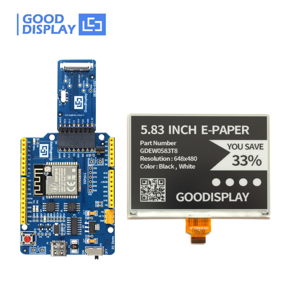 [EOL]5.83 inch Large e-paper display High-Resolution 800x480 SPI interface